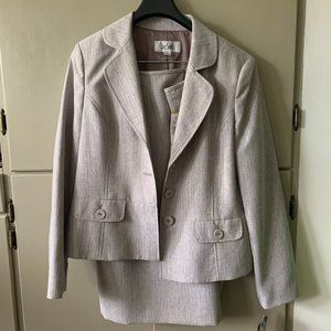 Light Grey Tweed Skirt Suit (New with Tags)